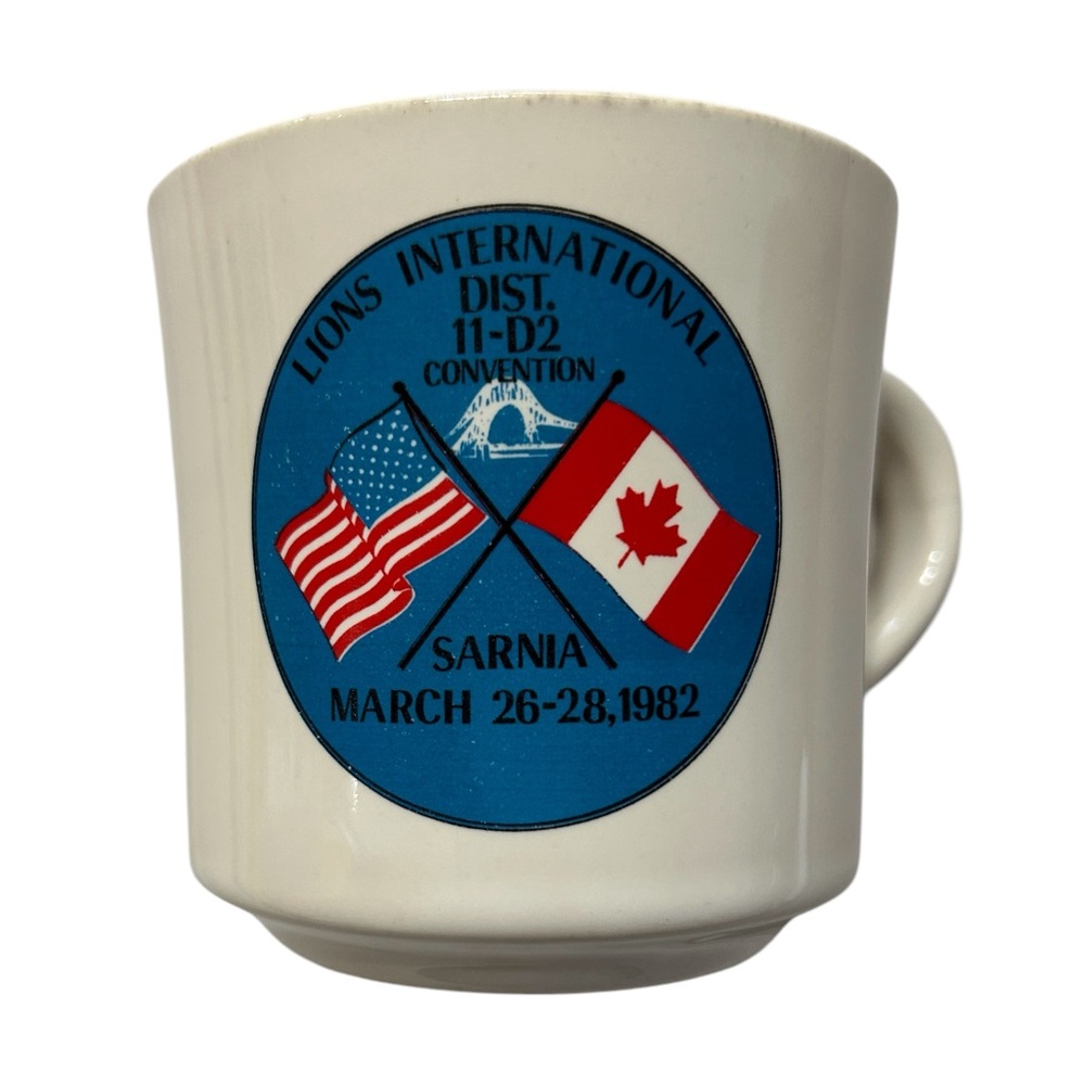 Lions Club Sarnia Canada 1982 District 11-D2 Convention Coffee Mug Cup Vintage